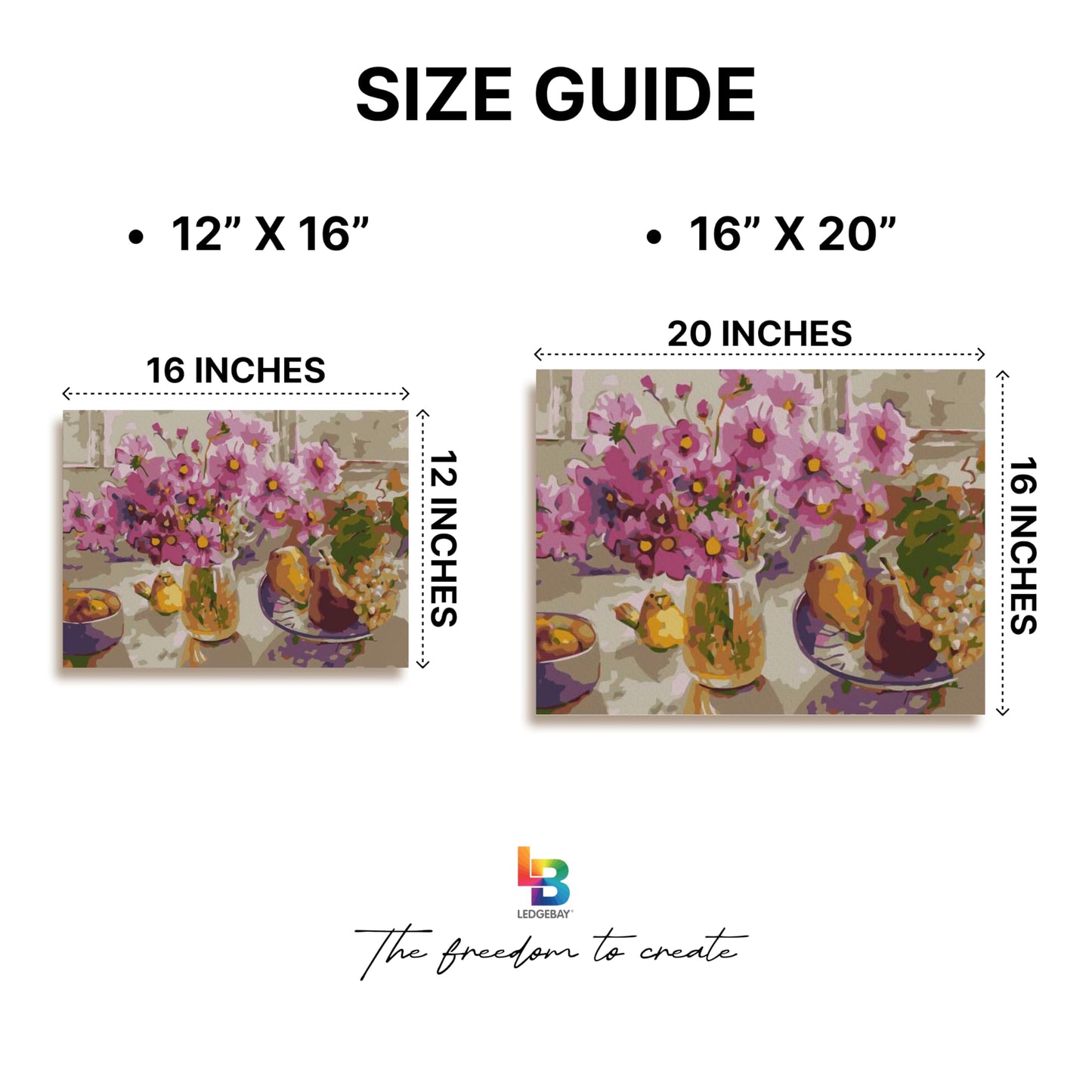 Ledgebay DIY Paint by Numbers Kit for Adults Framed Canvas Beginner to Advanced Paint by Numbers Kit, Kits Include Acrylic Paint set, Brushes