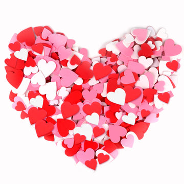 Coopay 600 Pieces Valentine's Day Foam Hearts Self Adhesive Foam Heart Stickers for Valentine Wedding Party Decoration, Crafts and Gift Wrapping