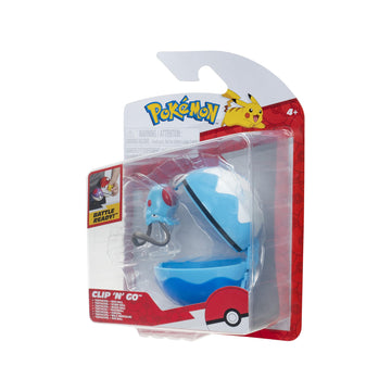 Pokémon Tentacool and Scuba Clip 'N' Go Ball Includes a 2" Battle Figure with Stand and Scuba Ball Accessory.
