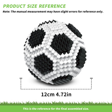Befun Soccer Building Blocks Set, 437 Pieces Challenging STEM Building Kit for Adults & Teens 14 15 16, 3D Mini Soccer Model Educational Toy, Stress