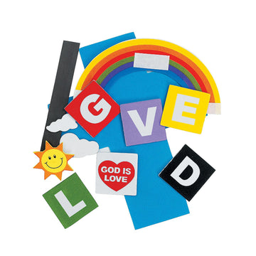 Fun Express God is Love Cross Magnet Craft Kit - Crafts for Kids and Fun Home Activities - VBS 2026 Vacation Bible School Supplies/Decor