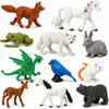 Safari Ltd. Fairy Tale Animals TOOB - Figurines of Unicorn, Dragon, Frog, Wolf, Rabbit, Doe, White Stallion, Bear, Mouse, Bluebird, and Fox - Play