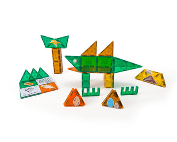 Tytan Tiles Dinosaurs 60-Piece Magnetic Tiles Building Set, Dino Safari Land Kids’ STEM Toy, Creative Play, Shape & Pattern Recognition, Fine Motor