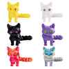 Nerfcareani 6 PCS Colorful 3D Printed Cat Fidget 3D Print Animals Fidget Toys Decor Stress Relief for Adults Kids, Perfect Desk Pets for Kids