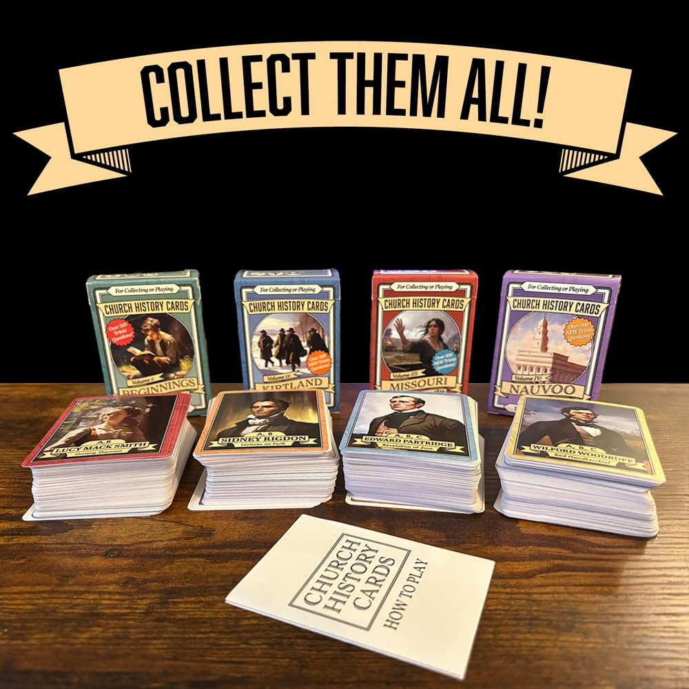 Church History Cards Latter-Day Saints Volume I: Beginnings | 90 Cards | Over 300 Trivia Questions | Cards for Collecting and Playing | 1-4 Players |