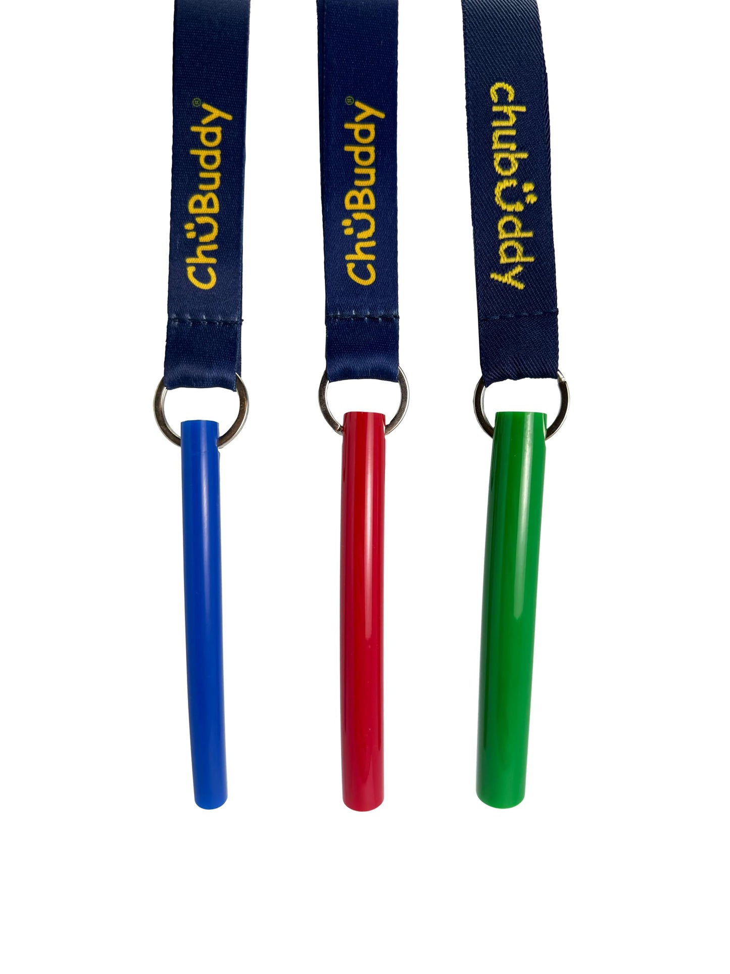 Chubuddy Strong Tube Starter Pack - Slim, Regular, and Big Clip-On Chews - Blue, Green, and Red - Sensory Chew Toy for Autism, ADHD, Oral Sensory