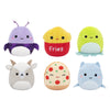 Squishmallows Original Micromallows 6-Pack - Axel Beetle, Lune Loch Ness Monster, Floyd French Fries, Orphie Octopus, Pep Pizza, Walker Goat