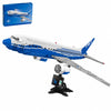 LQPFBSM Boeing 787 Airliner Building Block Set 1353 Pcs Large Passenger Plane Model Kit with Display Stand Commercial Aircraft Building Bricks