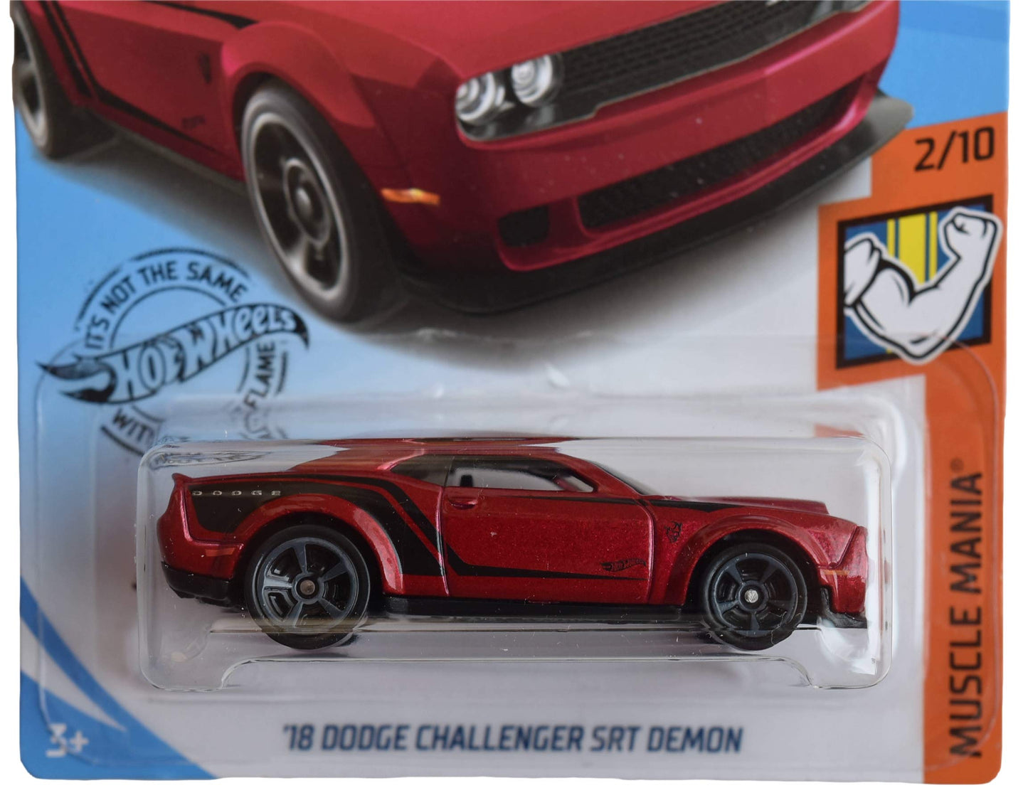 Hot Wheels 2019 Muscle Mania '18 Dodge Challenger SRT Demon 194/250, Maroon
