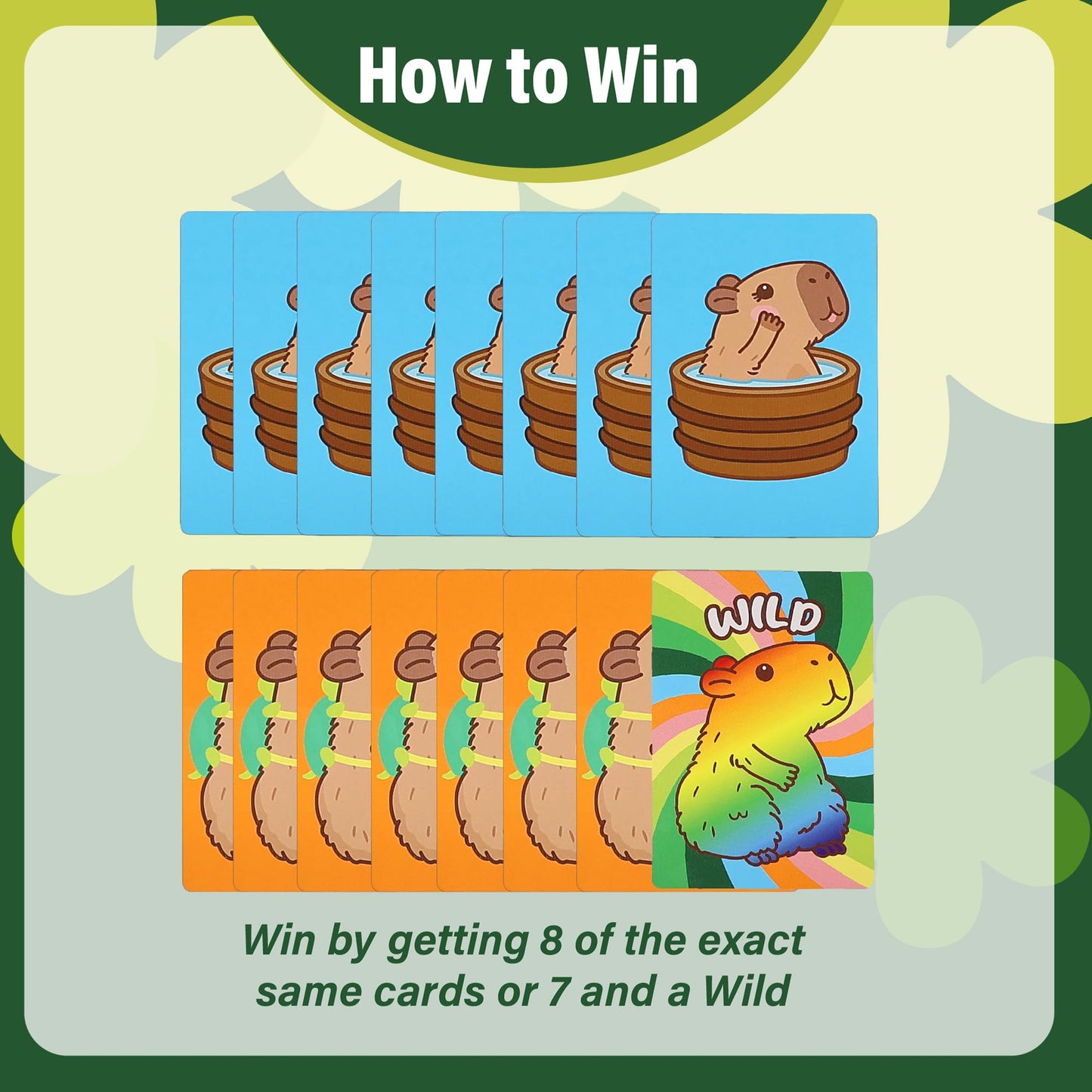 Aquarius Capybara Bonanza Card Game - Fast-Paced Family Party Card Game for Kids Teens and Adults, Strategy & Chaos Gameplay, Ages 8+, Capybara