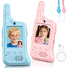 Video Walkie Talkies for Kids - Rechargeable Kids Walkie Talkies 2 Pack with Voice Changer & Cartoon Avatar, 1000 ft Range, Fun Toys for Outdoor