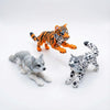 Drifvie 3PCS 6.7-7.7in 3D Printed Animal Set,Articulated Snow Leopard,Tiger & Grey Wolf Action Figures,Realistic Movable Joint Fidget Toys,Wildlife