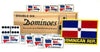 Double Six Dominican Republic Flag Engraved Dominoes