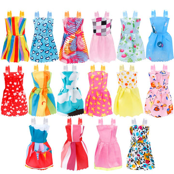 JANYUN Total 114pcs -16 Pack Doll Clothes Party Gown Outfits Set for Doll+ 98pcs Girl Dolls Dresses Accessories Shoes Bags Necklace Mirror Hanger
