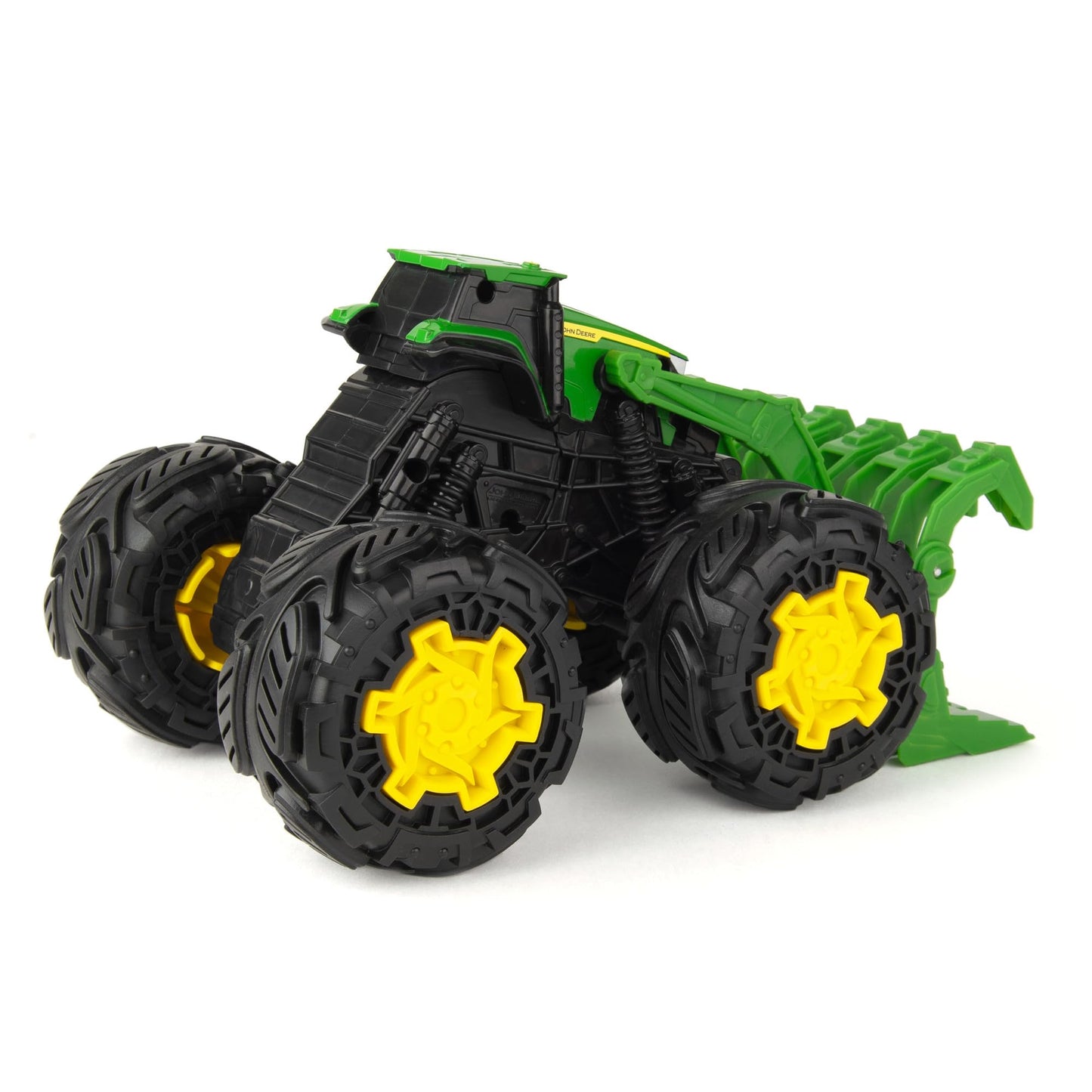John Deere Monster Treads Rev Up Tractor Toy Tractor Toys - Monster Truck Style Tires and Sounds - 10 Inch - Ages 3 Years and Up Green