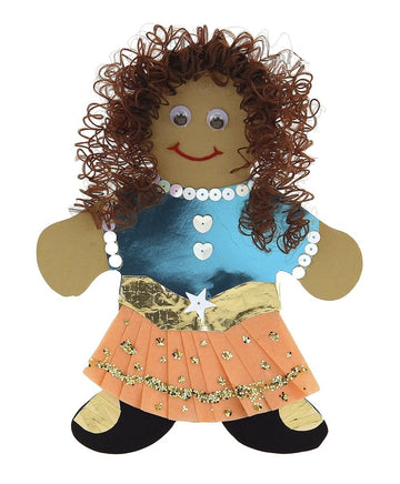Hygloss 2 oz Curly Doll Hair for Crafts Assorted- Premium Synthetic Hair for Doll Making, Puppets, and Arts & Crafts Projects - Easy Application