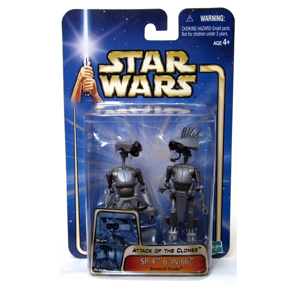 Star Wars Episode II Attack of The Clones Figure: SP-4 & JN-66 (Research Droids)