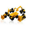 CAT Mini Machine Caterpillar Construction Truck Toy Cars Set of 5, Dump Truck, Bulldozer, Wheel Loader, Excavator and Backhoe Free-Wheeling Vehicles