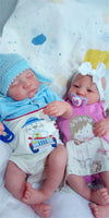 GYCV Lifelike Reborn Baby Dolls Twins Boy and Girl 20 Inch Weighted Full Body Silicone Realistic Newborn Baby Dolls Twins Real Life Baby Dolls Twin