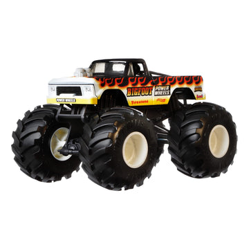 Hot Wheels Monster Truck 1:24 Scale Bigfoot (Power Wheels) Vehicle with Giant Wheels for Kids Age 3 to 8 Years Old Great Gift Toy Trucks Large Scales