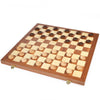 VAMSLOVE 15inch Checkers Folding Wooden Game Set, 100 Square Checkerboard International Checkers Draughts Board 10x10 for Kids with Pieces Storage