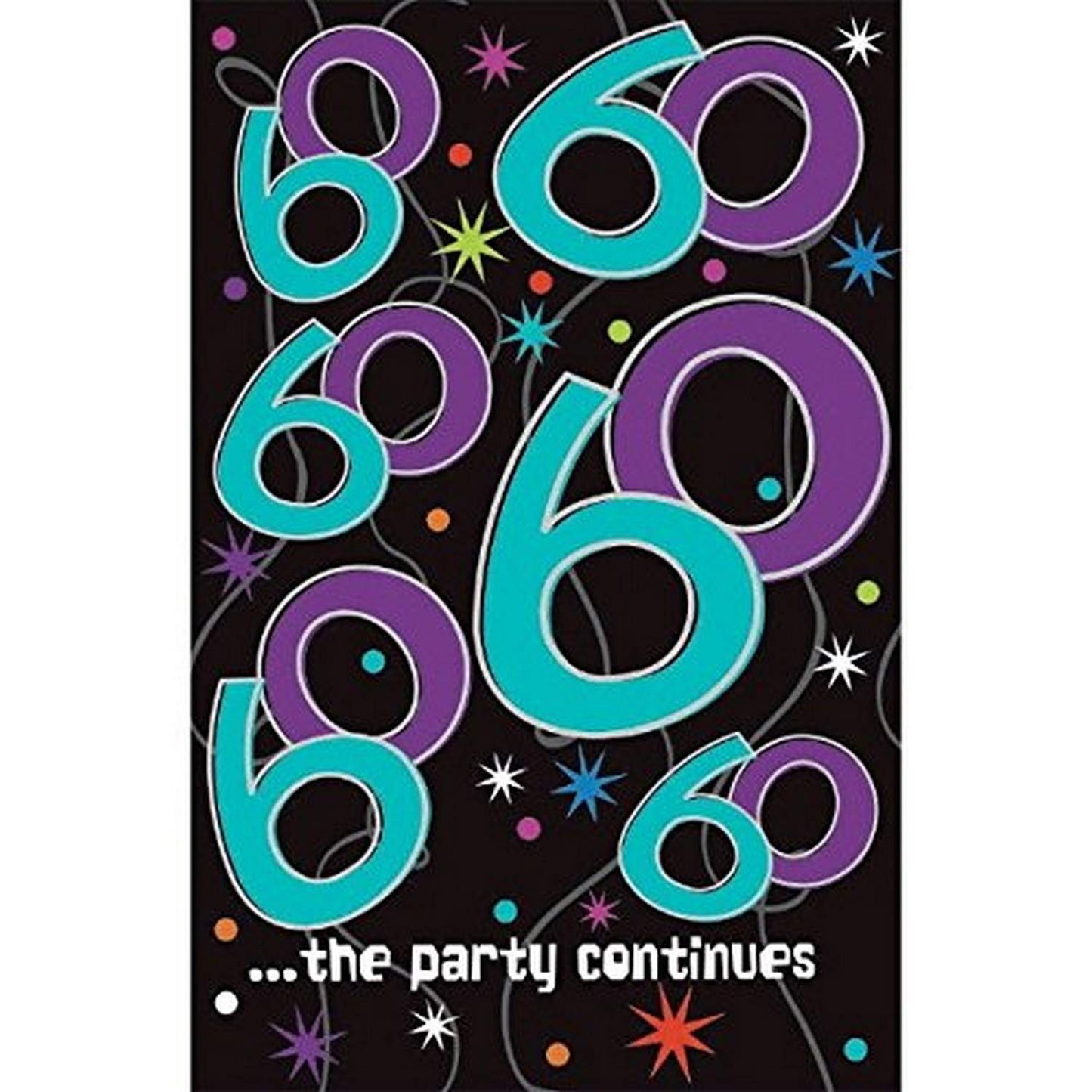 Amscan 579797 60 ...the party continues Plastic Table Cover, Party Favor 54" x 102" 1ct