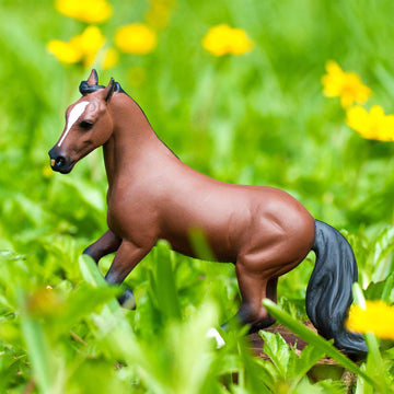 Safari Ltd. Thoroughbred Horse Figurine - Detailed 5" Plastic Model Figure - Fun Educational Equestrian Play Toy for Boys, Girls & Kids Ages 3+