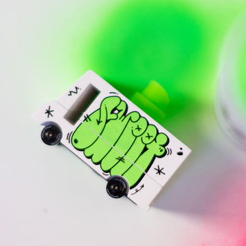 CANDYCAR® Wooden Food Truck Collection - Graffiti Green, Premium Handcrafted Beech Wood Toy Car