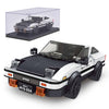 Mould King AE86 Initial D Toy Car Building Blocks Sets with Acrylic Display Case, Collectible Model 27013, Cool Simulation Cockpit Speed Racing Car