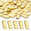 100PCS Tiny Fake Gold Bar for Crafts and Dollhouse Miniatures, Shiny Novelty Item for Fairy Garden, Micro Landscaping, Christmas, and Chinese New Year