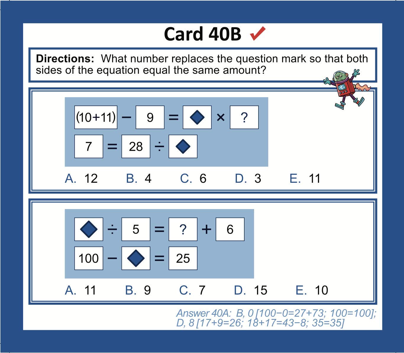TestingMom.com CogAT Test Prep Flash Cards - Grade 6 (Level 12) - Grade 7 (Level 13/14) - 140+ Practice Questions - Tips for Higher Scores on the 6th