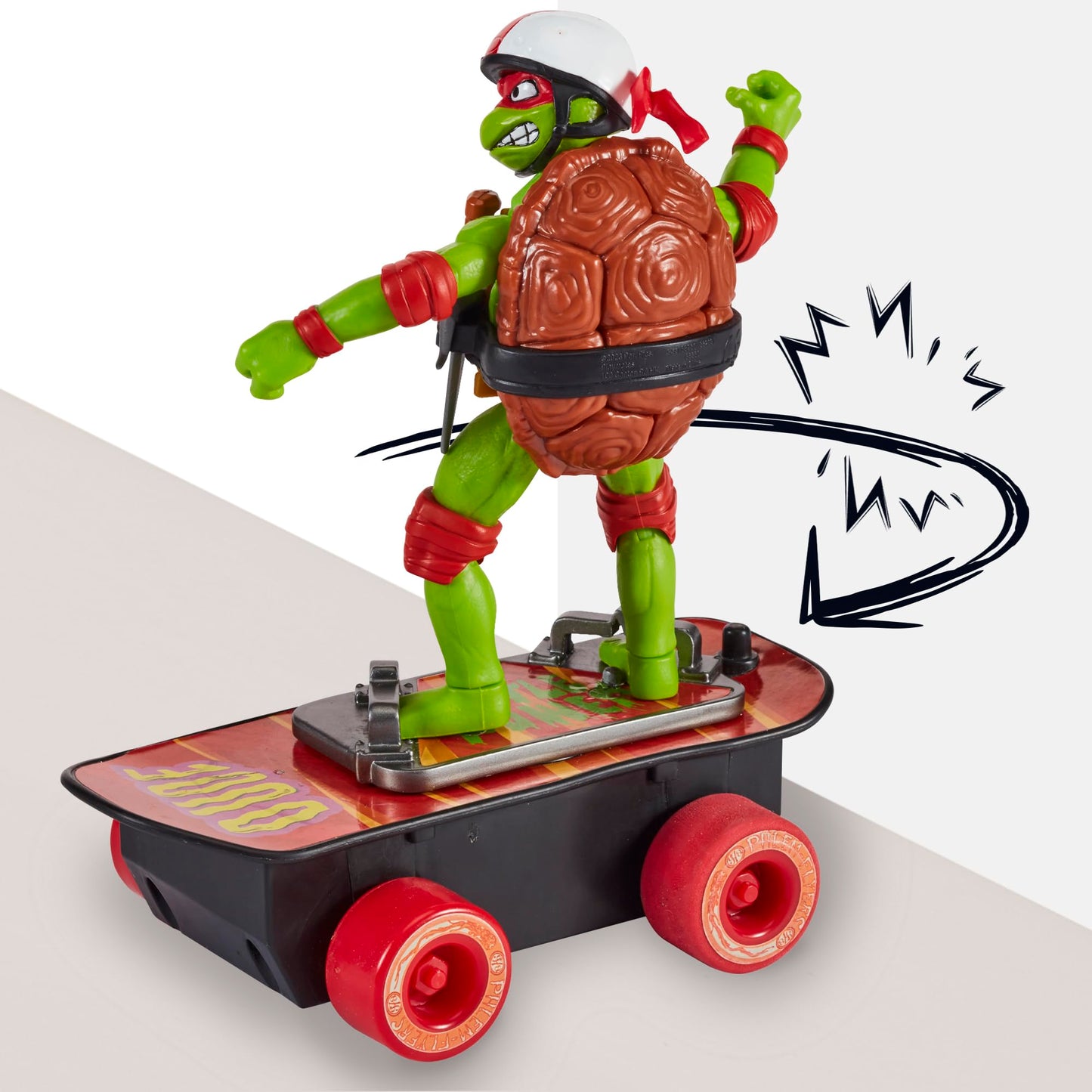 Teenage Mutant Ninja Turtles: Mutant Mayhem Raphael on a Skateboard with Accessories by Playmates Toys - Amazon Exclusive