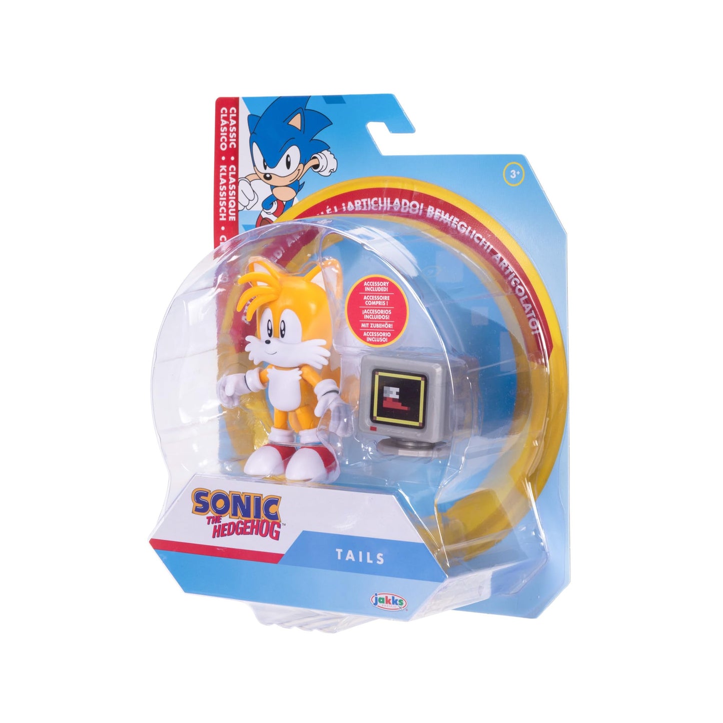 JAKKS Pacific Sonic The Hedgehog 4-Inch Articulated Action Figures from Wave #20 2PK - Includes Sonic with Red Chaos Emerald and Tails with Power