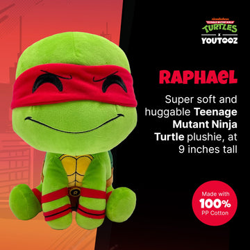 Youtooz Teenage Mutant Ninja Turtles Raphael 9" Plush, Collectible Raphael Plushie from Teenage Mutant Ninja Turtles Collection