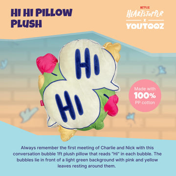 Youtooz Heartstopper Hi Hi Pillow 1ft Plushie, Collectible Hi Hi Pillow from Heartstopper Heartstopper Plush Collection