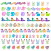 Tazimi 90 PCS Mini Resin Animal Figurines Glow in The Dark Miniature Figurines Aquarium Ornaments Charms for Garden Dollhouse Aquarium Home Birthday