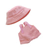 Complete Cute Outfit for 17cm Collectible Dolls: Hat & Overalls Set - Ideal for Dressing Up Elf or Fantasy Style Figures (Pink-a)