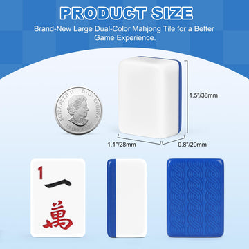 LeadieeMax Upgraded American Mahjong Tile Set, 166 Large 1.5" Deluxe Mahjong Tiles, Mahjong Game Set with Full Accessories, Travel Ready Carrying Bag