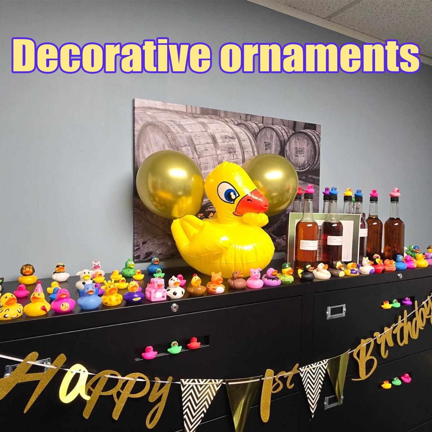 LINICE 30 Pcs Rubber Ducks, Random Assortment Ducks Bulk, Mini Rubber Duckies for Toddler Baby Bath Toys, Kids Bath Pool Toys Birthday Gifts Party