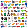 63Pcs Mini 3D Printed Articulated Animals Figurines Set - Surprise 3D Printed Animals Cute for Party Favors, Desk Decor, Classroom Prizes & Office