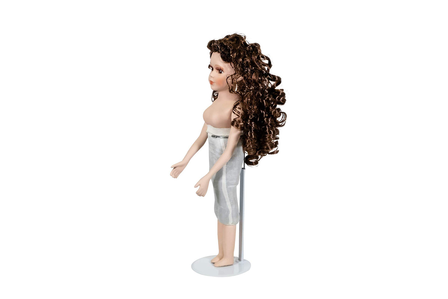 Kinnex Collections by Amanda 16" DIY Custom Dress Up Porcelain Doll's Body with Leg & Full Chest (KB16701)