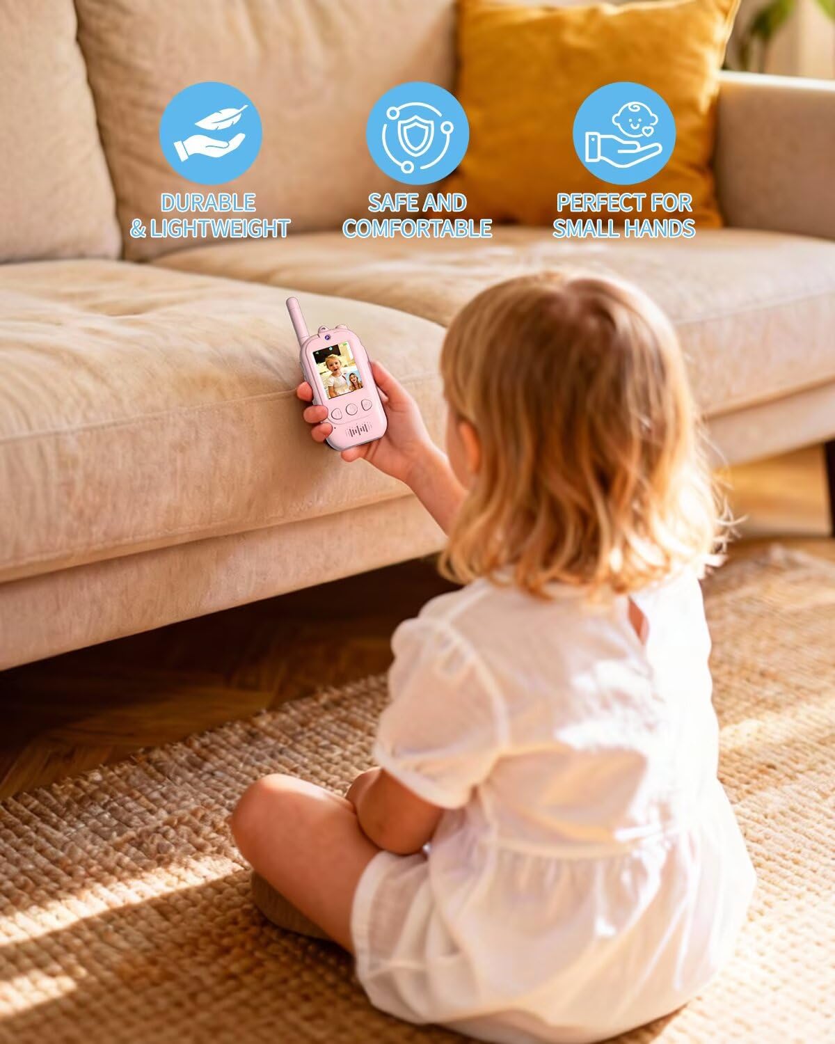 Video Walkie Talkies, Kids Home Communication Toys with Screen, Video Walkie Talkies for Kids with Voice Changer, Easy Walkie Talkie Toys Gifts for