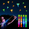 OceanWings LED Flying Set with Whistle, 25 Slingshot+25 Glow Helicopter, Flying Toy Outdoor Toy Glow in The Dark Party Supplies Party Favors Bulk