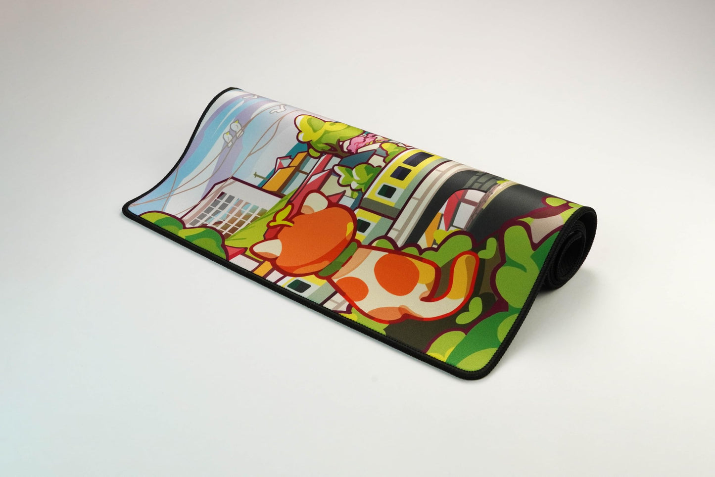 1985 Games Milk Carton Cat Playmat - Premium Non-Slip Tabletop Gaming Mat for MTG, DND & Card Games