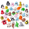 Aousin 36PCS Mini 3D Printed Animals Figurines Set, Adorable Articulated Flexible Desk Pets for Kids, Wild, Zoo & Sea Creatures, Valentines Day Gifts