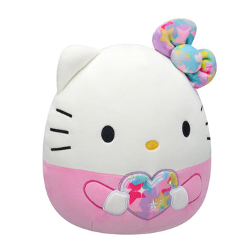 Squishmallows Hello Kitty Plush Toy, 8 Inch, Bowtie and Heart Design
