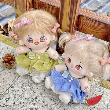 niannyyhouse 20cm Plush Doll Clothes Dress Petticoat Shoes Accessories Princess Skirt Set Soft Stuffed Plush Toy Dressup (Green)