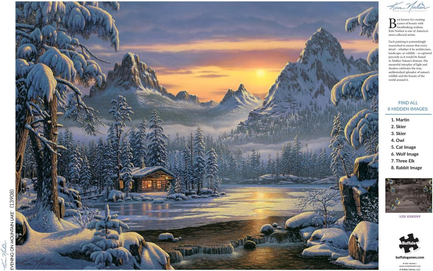 Buffalo Games Kim Norlien Lake Jigsaw Puzzles, 1000 Piece Puzzle for Adults