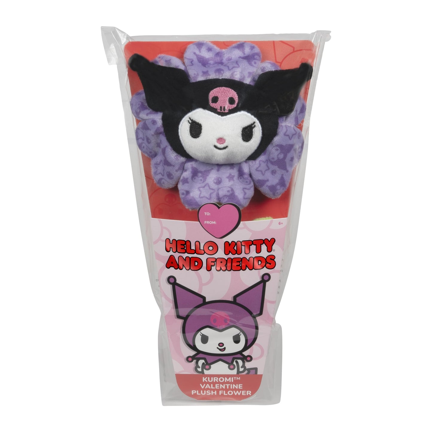 Hello Kitty and Friends 14-inch Kuromi Purple Plush Special Occasion Flower with a Bendable Stem - Giftable Packaging - Officially Licensed - Ages 6+