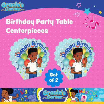 Gracie’s Corner Decoration Table Centerpiece, Birthday Party 360-Degree Centerpiece Table Decorations, Custom Table Decore for Birthday Parties